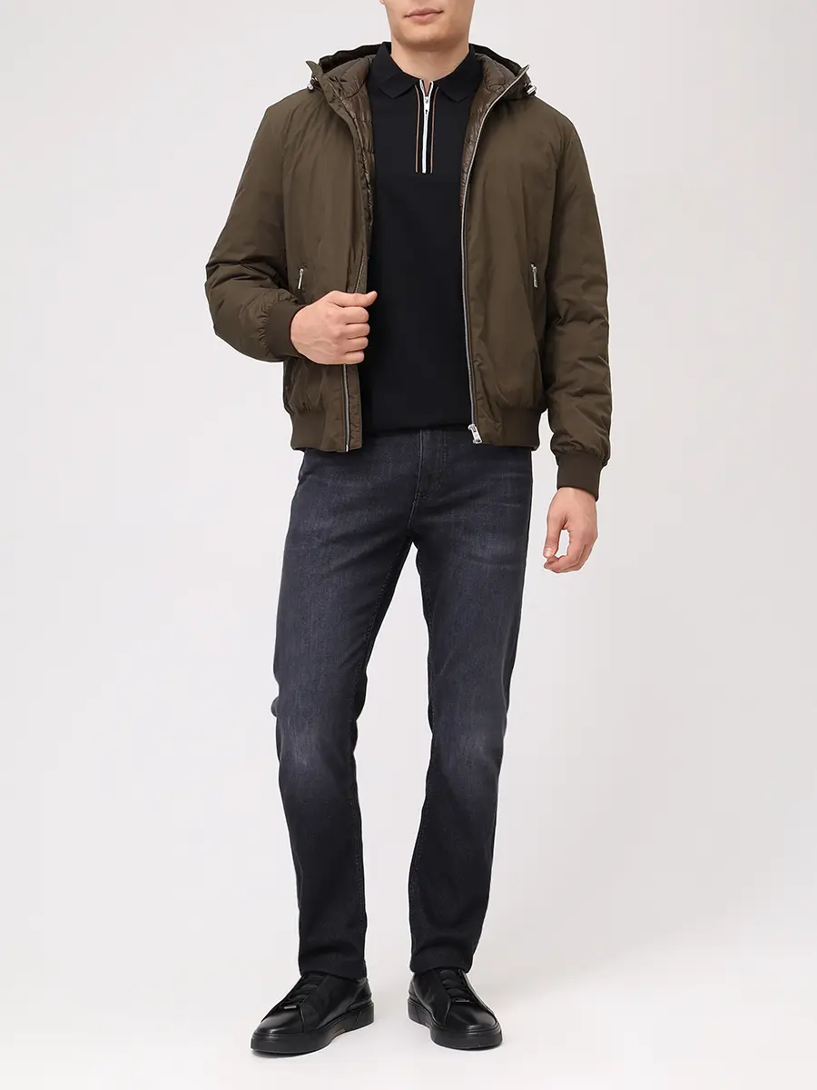 Поло хлопковое BOSS 50543880/001 Черный  Фото 2