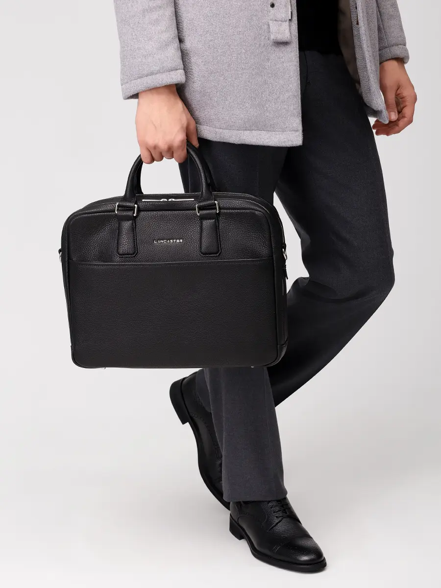 Сумка кожаная LANCASTER 370-34-NOIR Черный  Фото 2
