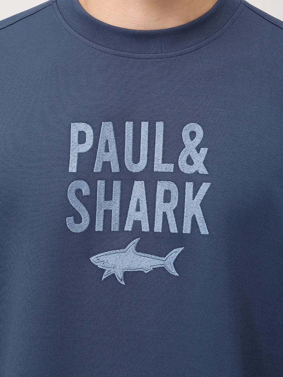 Толстовка хлопковая PAUL & SHARK 15311839/635 Голубой  Фото 5