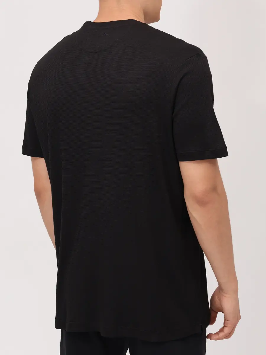 Футболка из хлопка и лиоцелла PAUL & SHARK 15311602/011 Черный  Фото 3