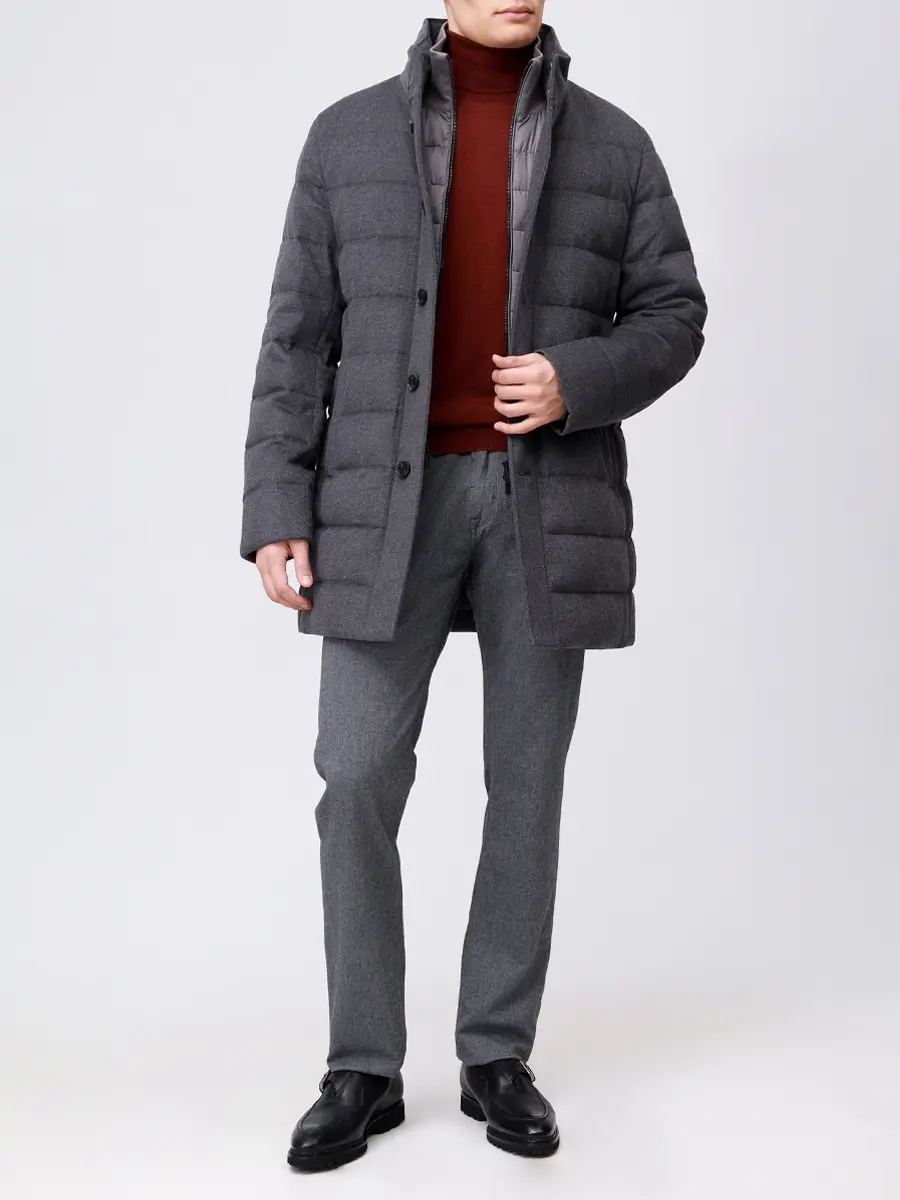 Пуховик стеганый DUNO ORLANDO 480 Серый  Фото 2