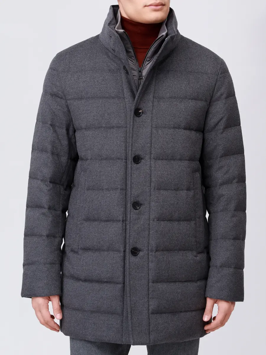 Пуховик стеганый DUNO ORLANDO 480 Серый  Фото 4