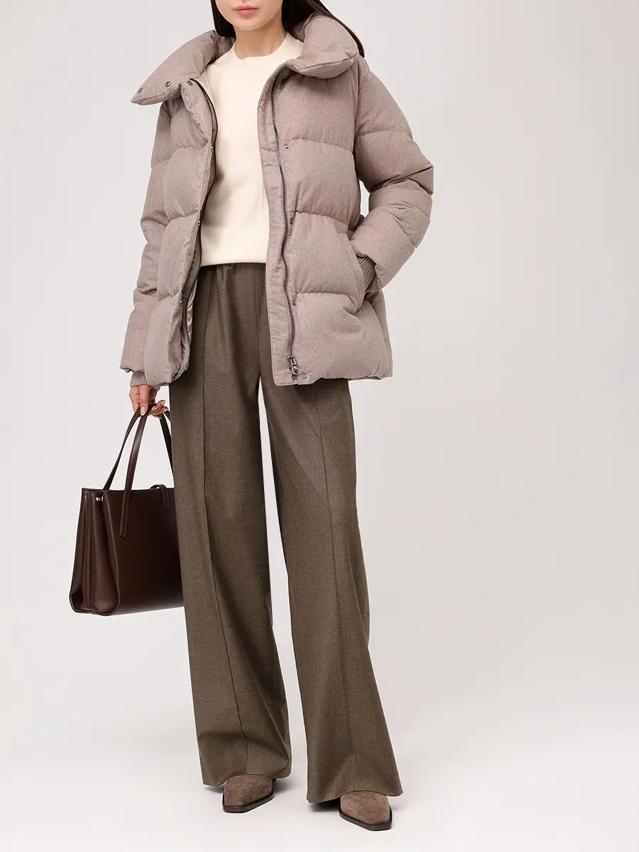 Пуховик стеганый HETREGO 8P740 F 25W015 BBM LOUISE Бежевый  Фото 2