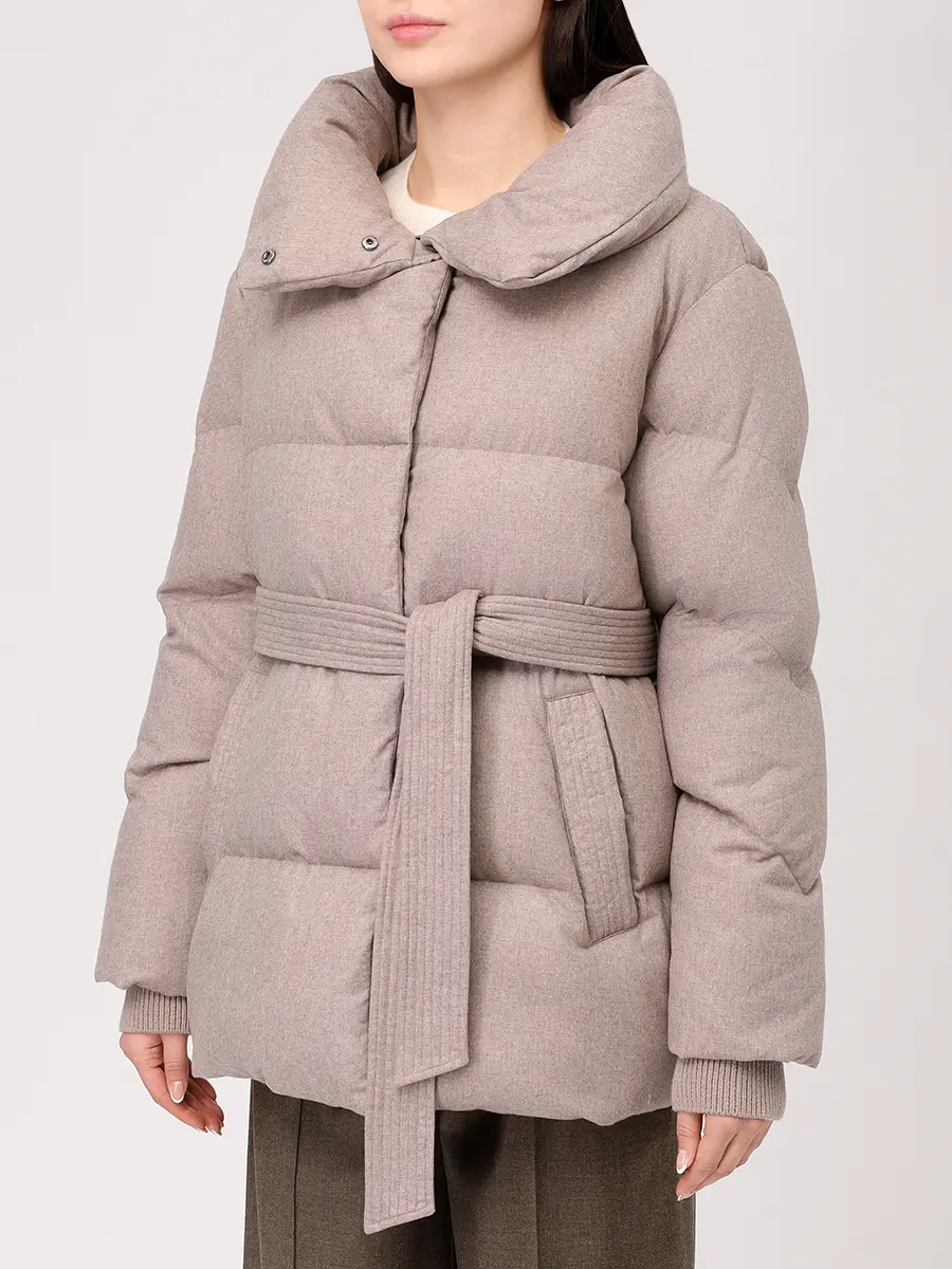 Пуховик стеганый HETREGO 8P740 F 25W015 BBM LOUISE Бежевый  Фото 4