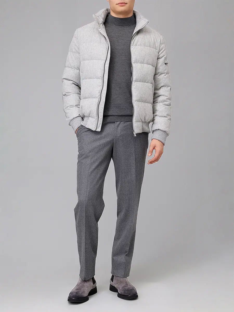 Пуховик стеганый HETREGO 8P521F 25W015 LGM LEONARD Серый  Фото 2