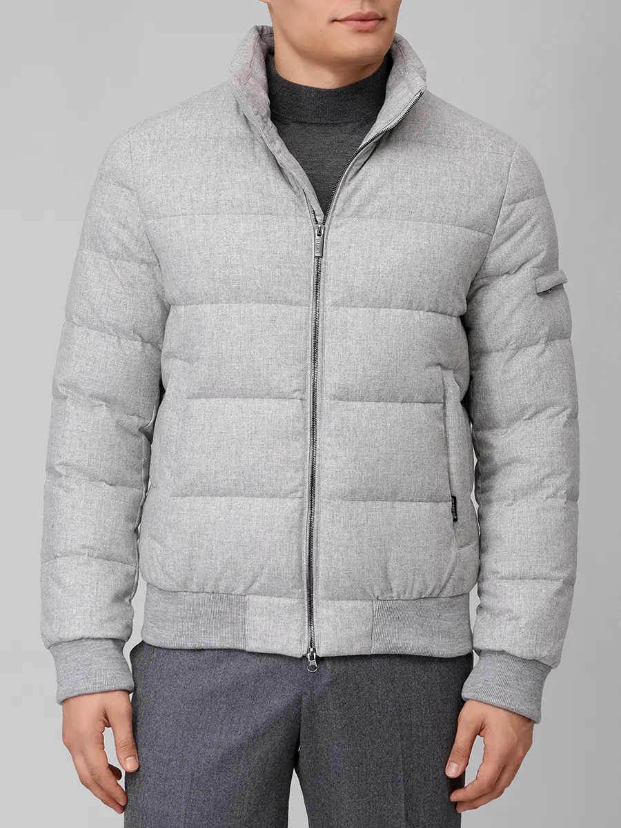 Пуховик стеганый HETREGO 8P521F 25W015 LGM LEONARD Серый  Фото 4