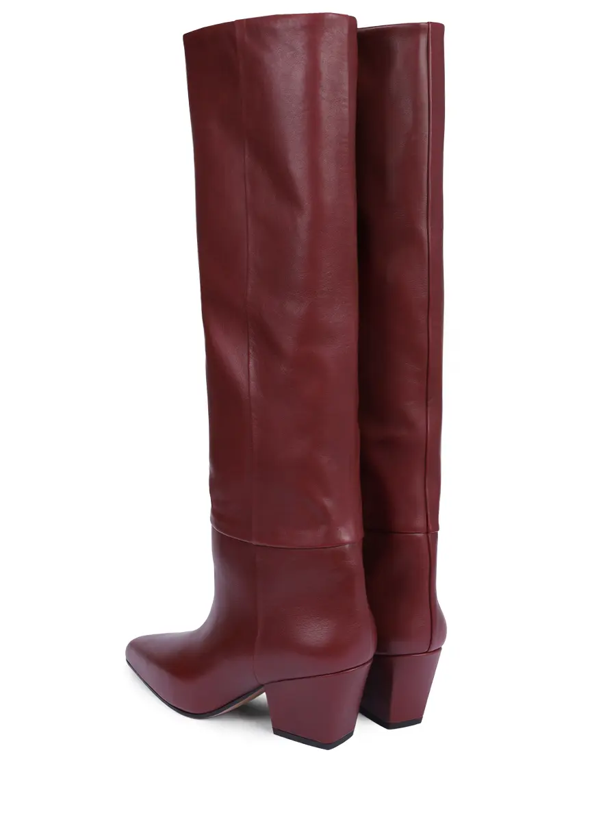 Сапоги кожаные PARIS TEXAS PX1119-XVT01-JANE Бордовый  Фото 4