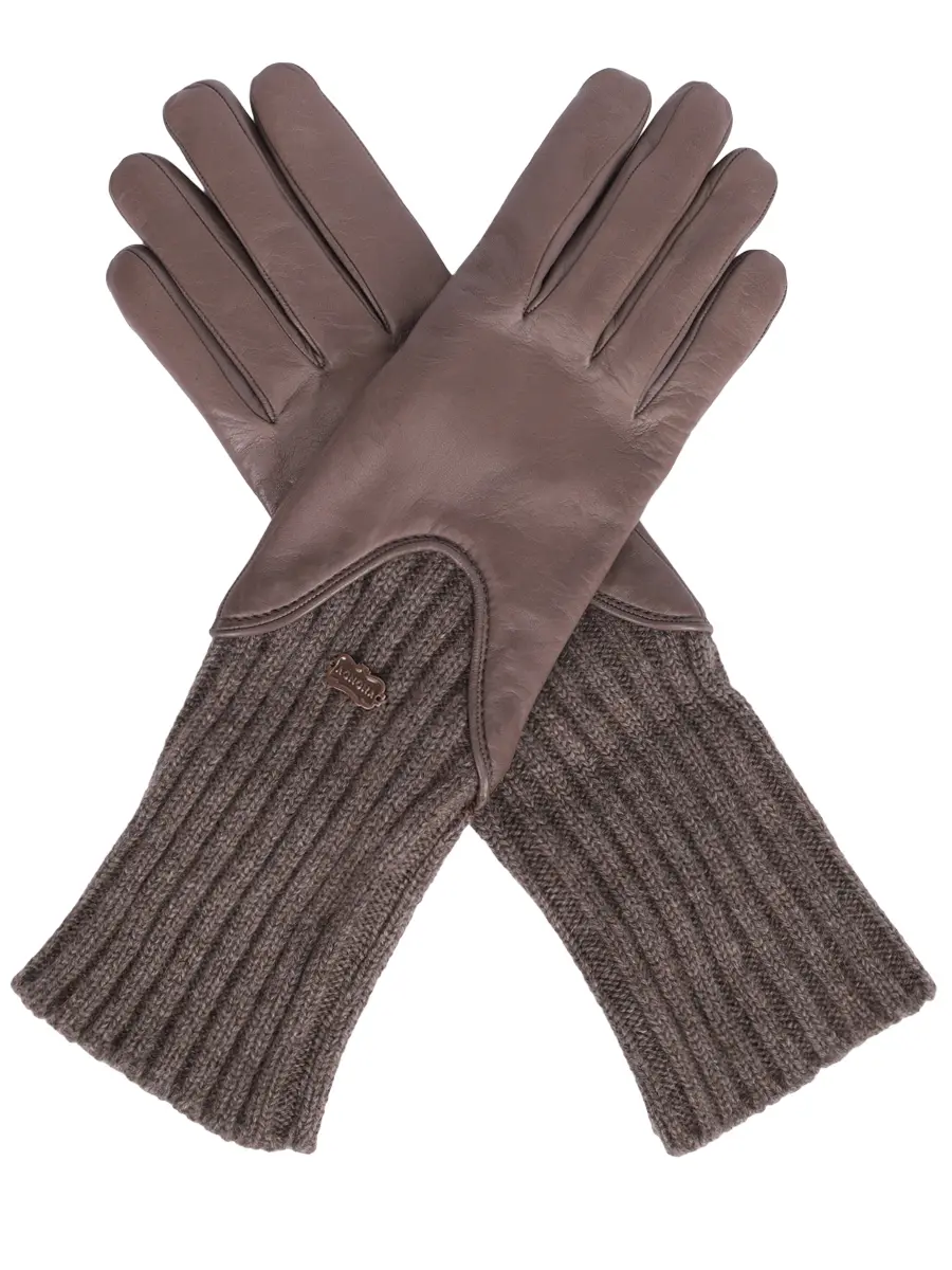 Перчатки комбинированные AGNONA MY10030U-1K120NU-N69 Коричневый 