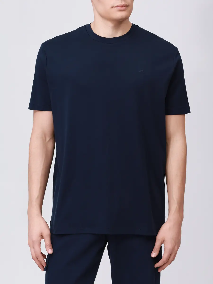 Футболка хлопковая PAUL & SHARK 15311615/013 Синий  Фото 4