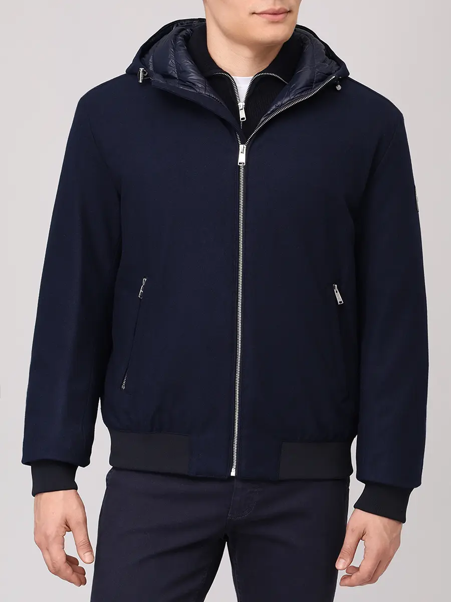 Куртка однотонная BOSS 50549147/404 Синий  Фото 4