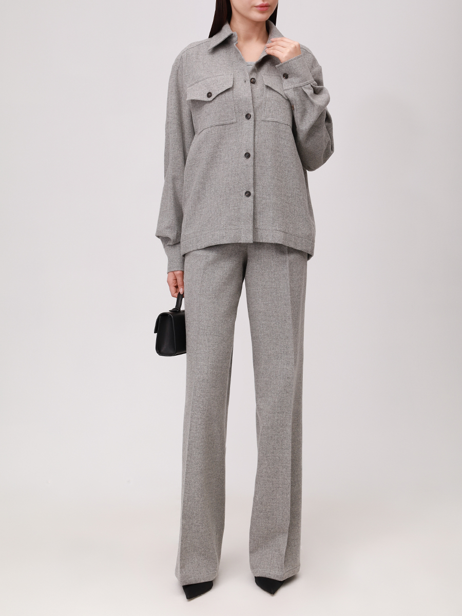 

Брюки шерстяные, Серый, D48122K0553G0100G