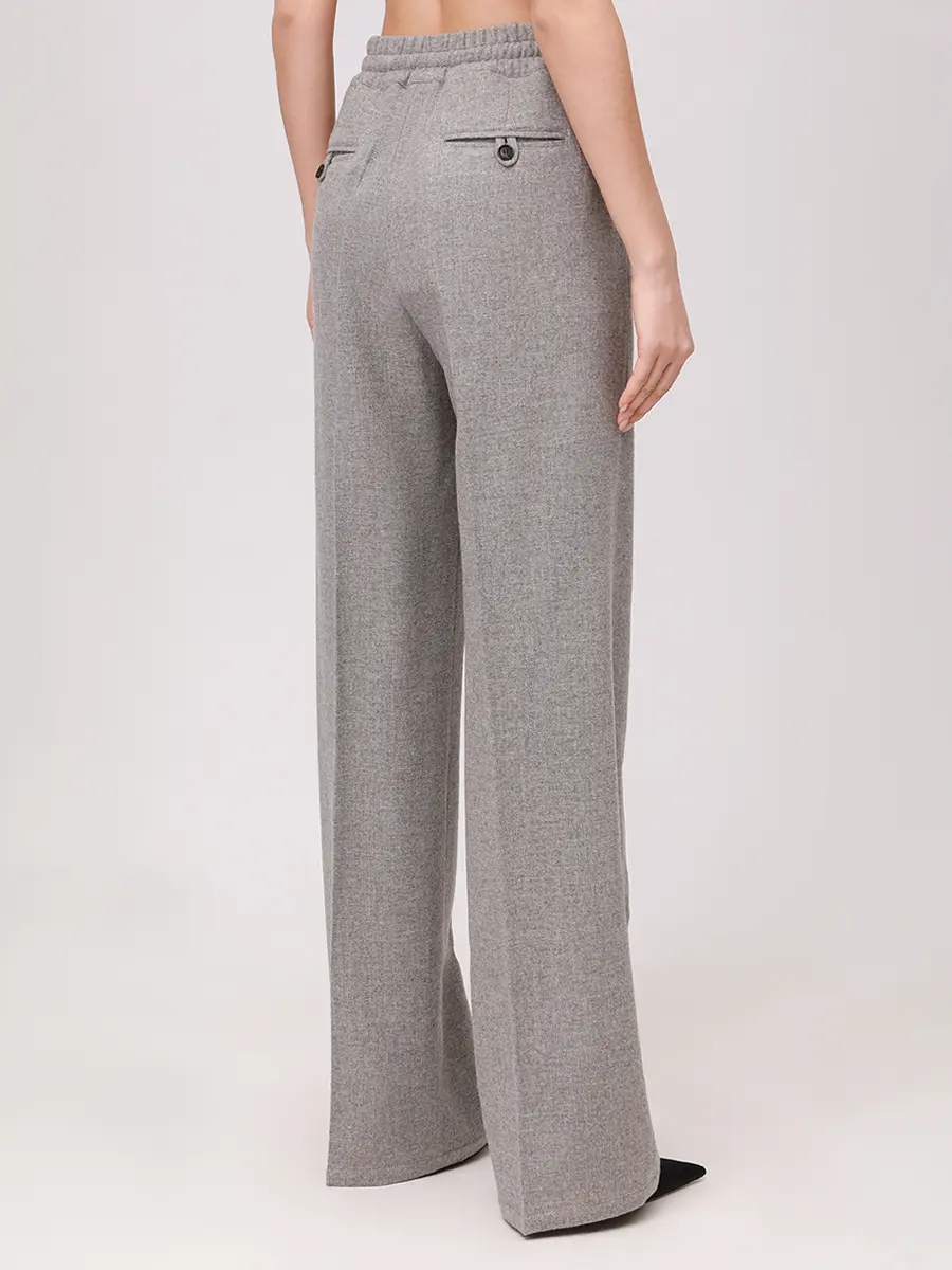 Брюки шерстяные KITON D48122K0553G0100G Серый  Фото 3