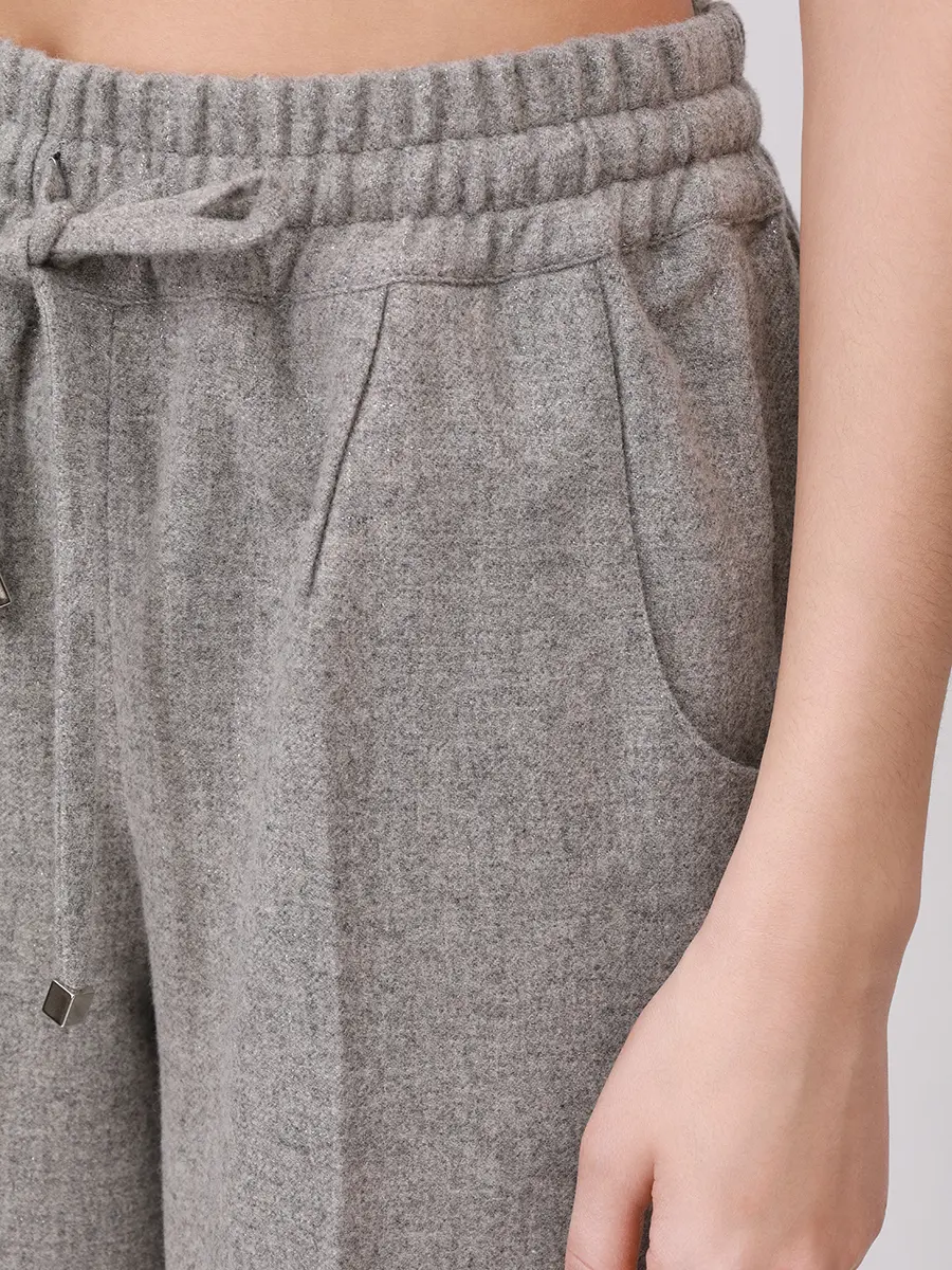 Брюки шерстяные KITON D48122K0553G0100G Серый  Фото 5