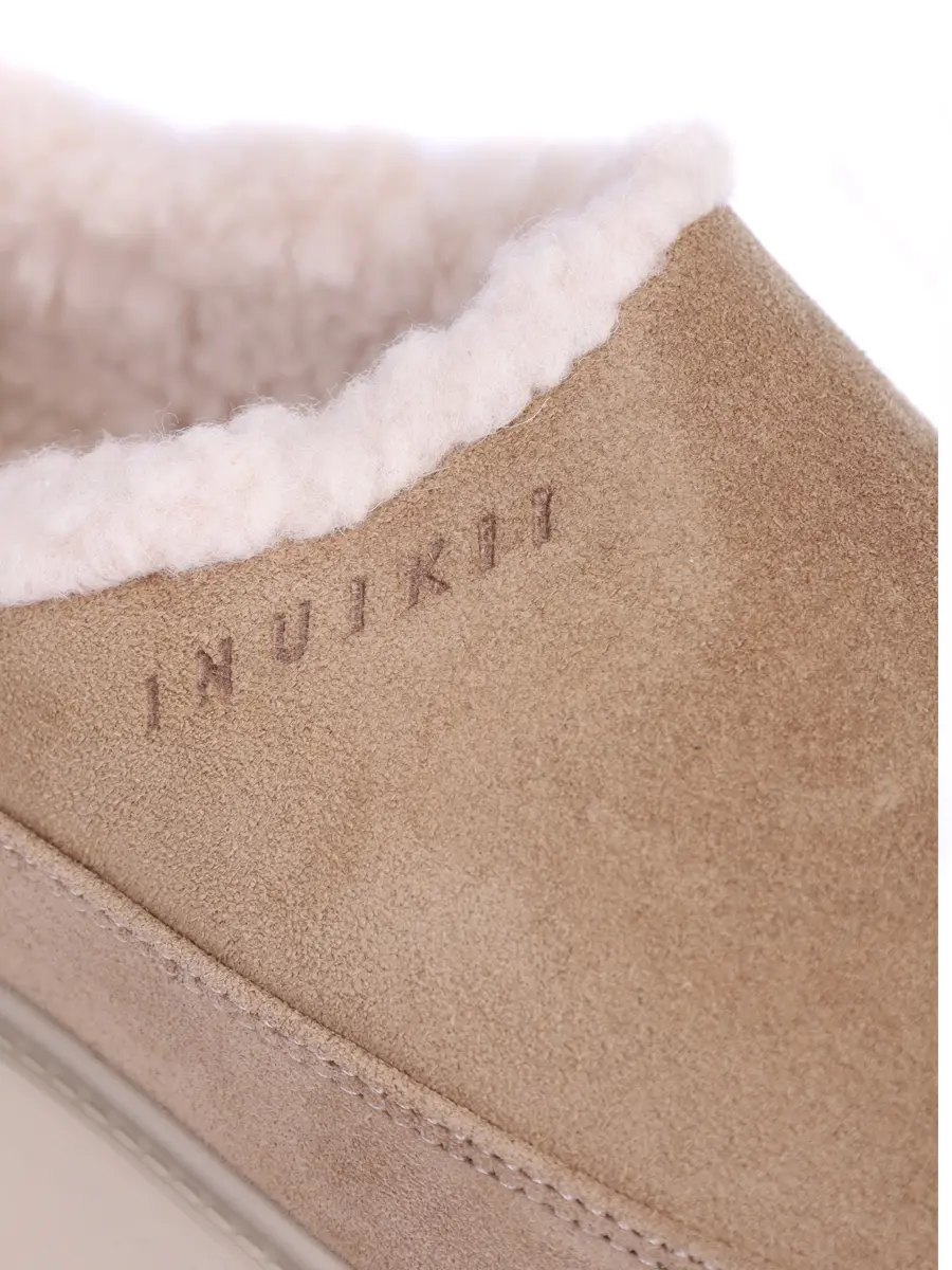 Сабо замшевые на меху INUIKII 1014.026.0021.250 Бежевый  Фото 5