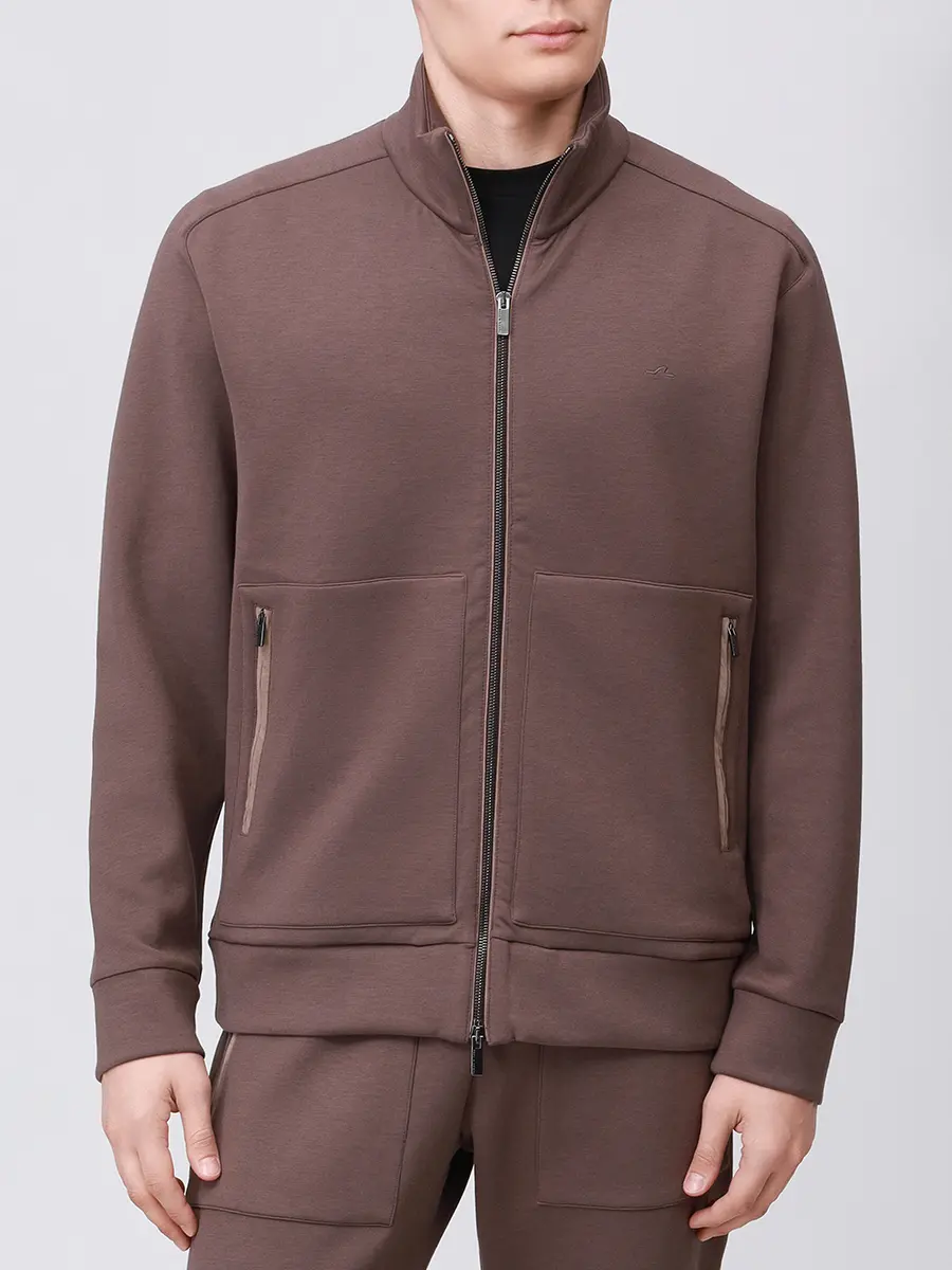 Олимпийка однотонная PAUL & SHARK 15311815/365 Коричневый  Фото 4