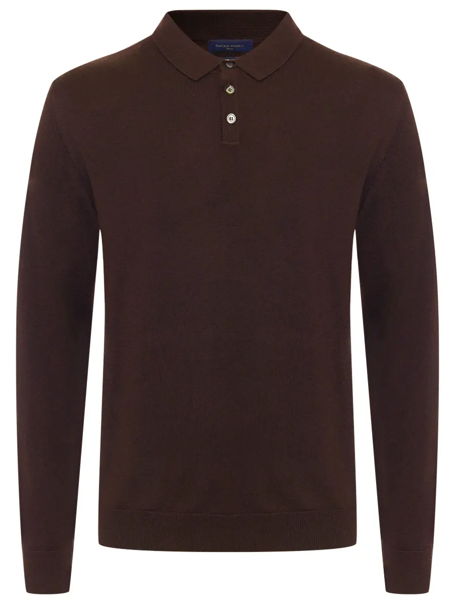 Поло шерстяное DANIELE FIESOLI 0026/32 CACAO Темно- Коричневый 