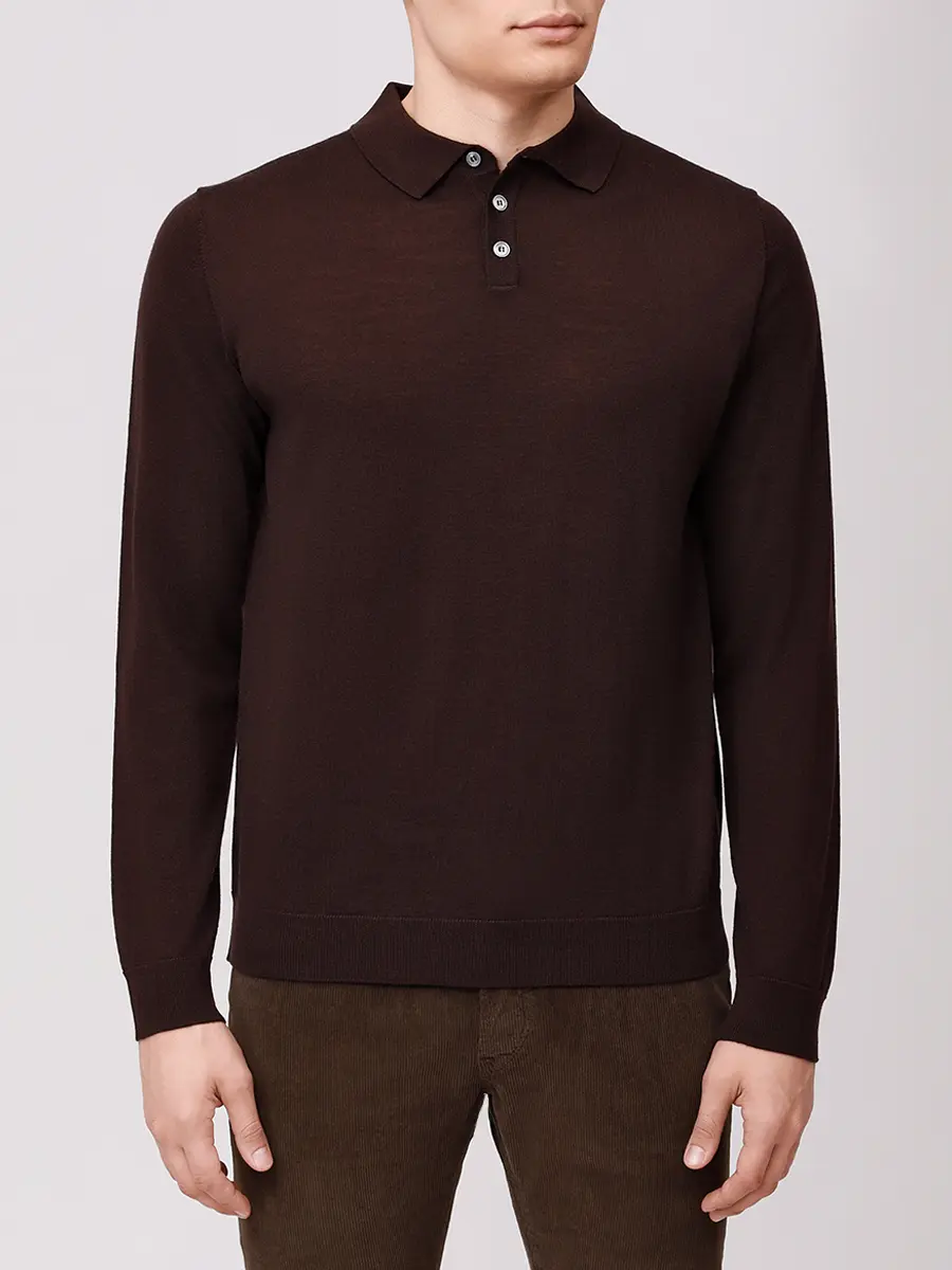 Поло шерстяное DANIELE FIESOLI 0026/32 CACAO Темно- Коричневый  Фото 4