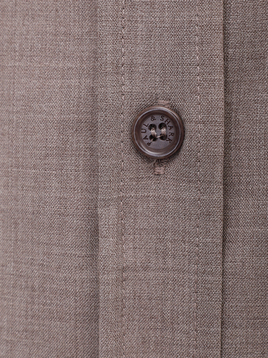 Рубашка шерстяная PAUL & SHARK 15352035/090 Бежевый  Фото 6