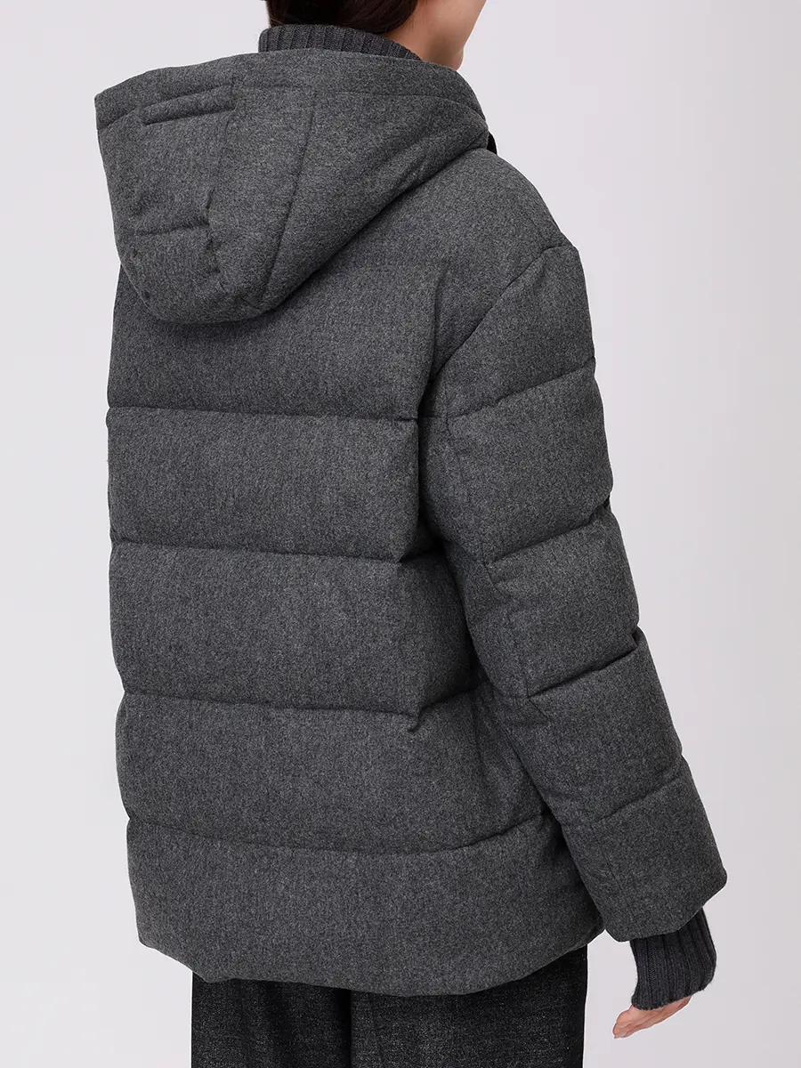 Пуховик стеганый LORENA ANTONIAZZI I2500PI09A_4439U 997 Серый  Фото 3