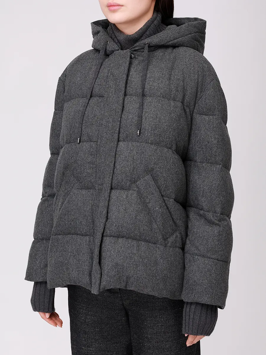 Пуховик стеганый LORENA ANTONIAZZI I2500PI09A_4439U 997 Серый  Фото 4