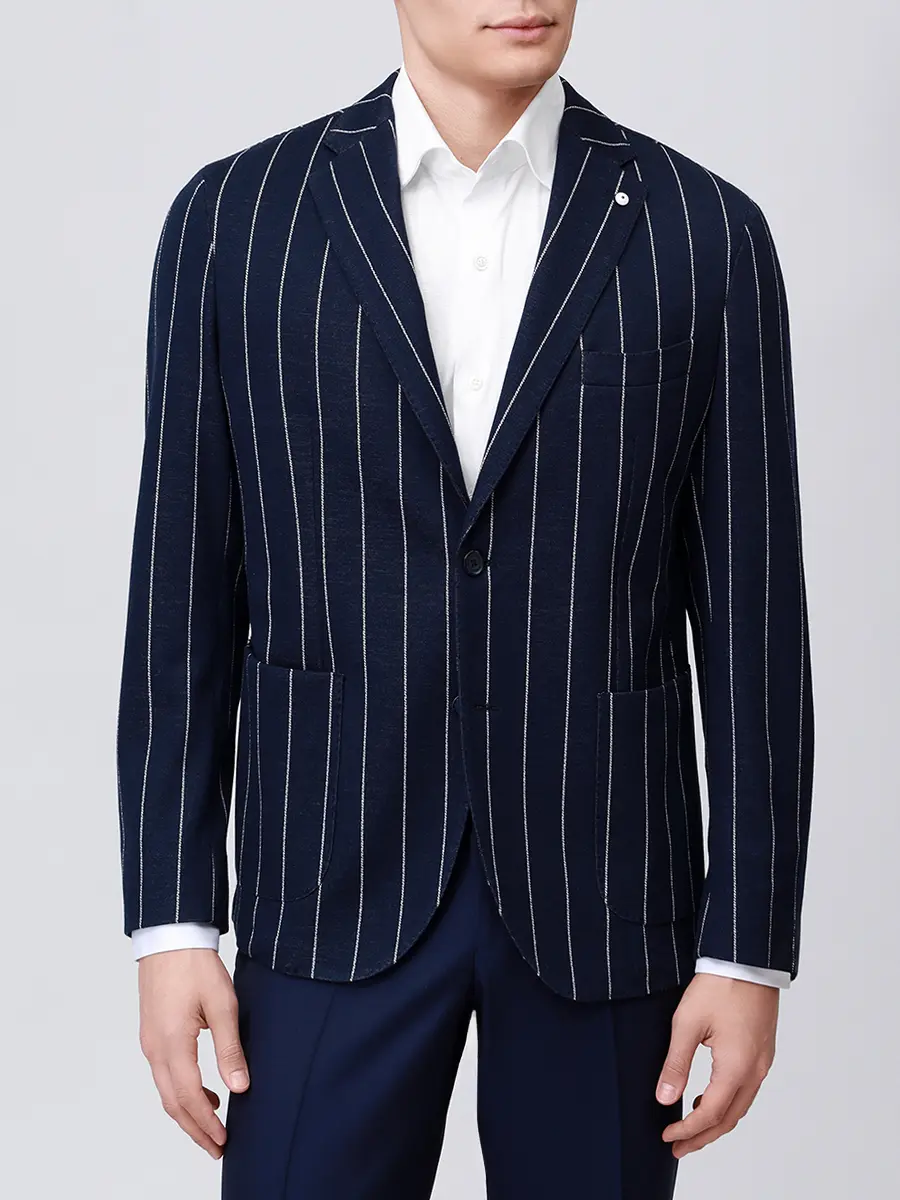 Пиджак шерстяной L.B.M. 1911 55711/3/2817 Полоска  Фото 4