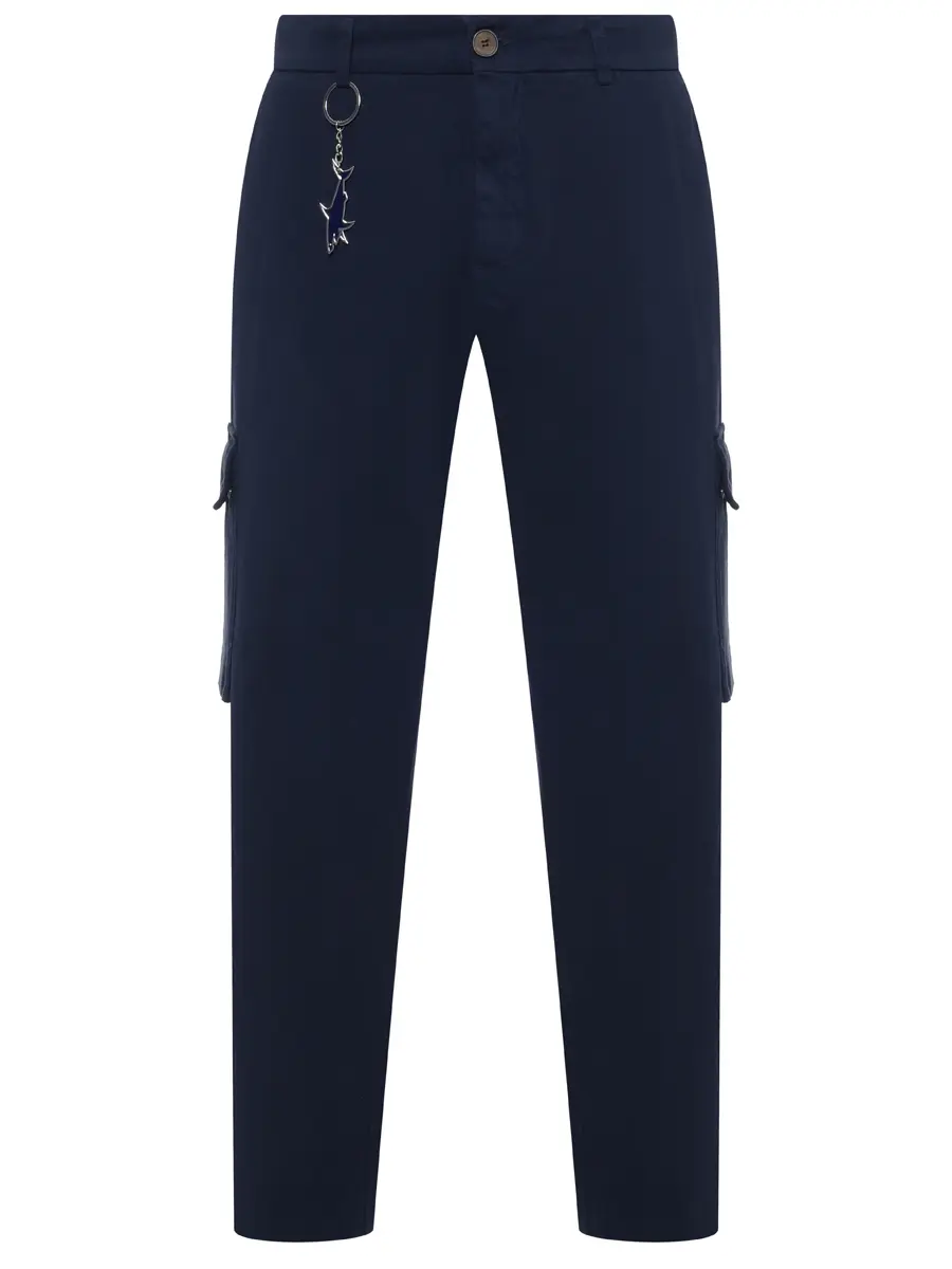 Брюки-карго хлопковые PAUL & SHARK 15314064/013 Синий 