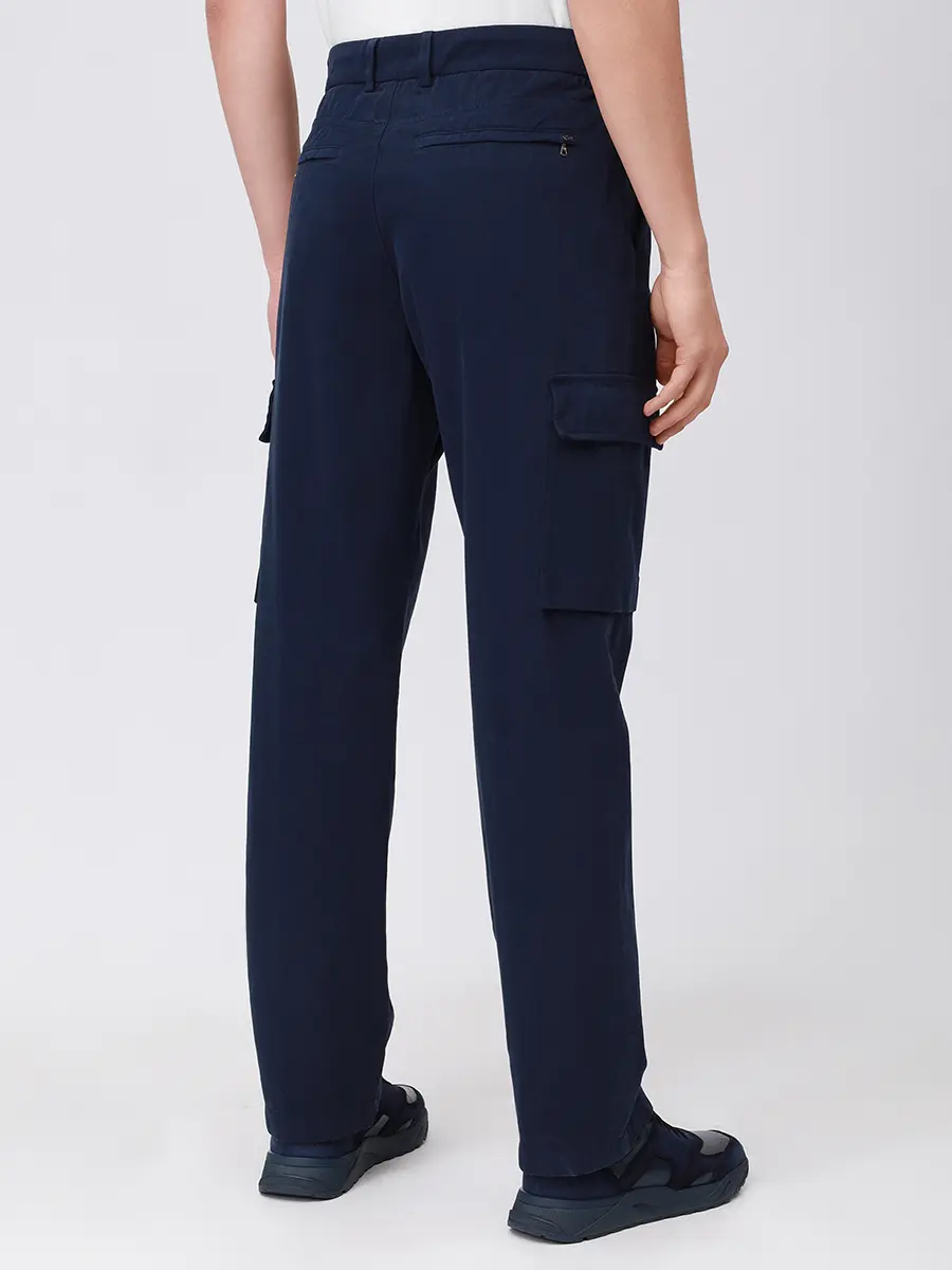 Брюки-карго хлопковые PAUL & SHARK 15314064/013 Синий  Фото 3