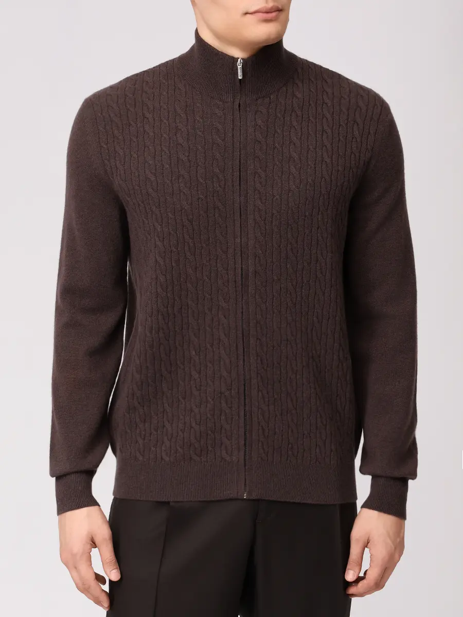 Кардиган кашемировый BERTOLO LUXURY MENSWEAR 200103/002062/0156 Темно- Коричневый  Фото 4