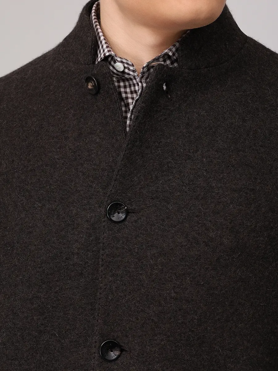 Пиджак из шерсти альпака AGNONA TX10U1U-UZ017U-M69 Коричневый  Фото 5