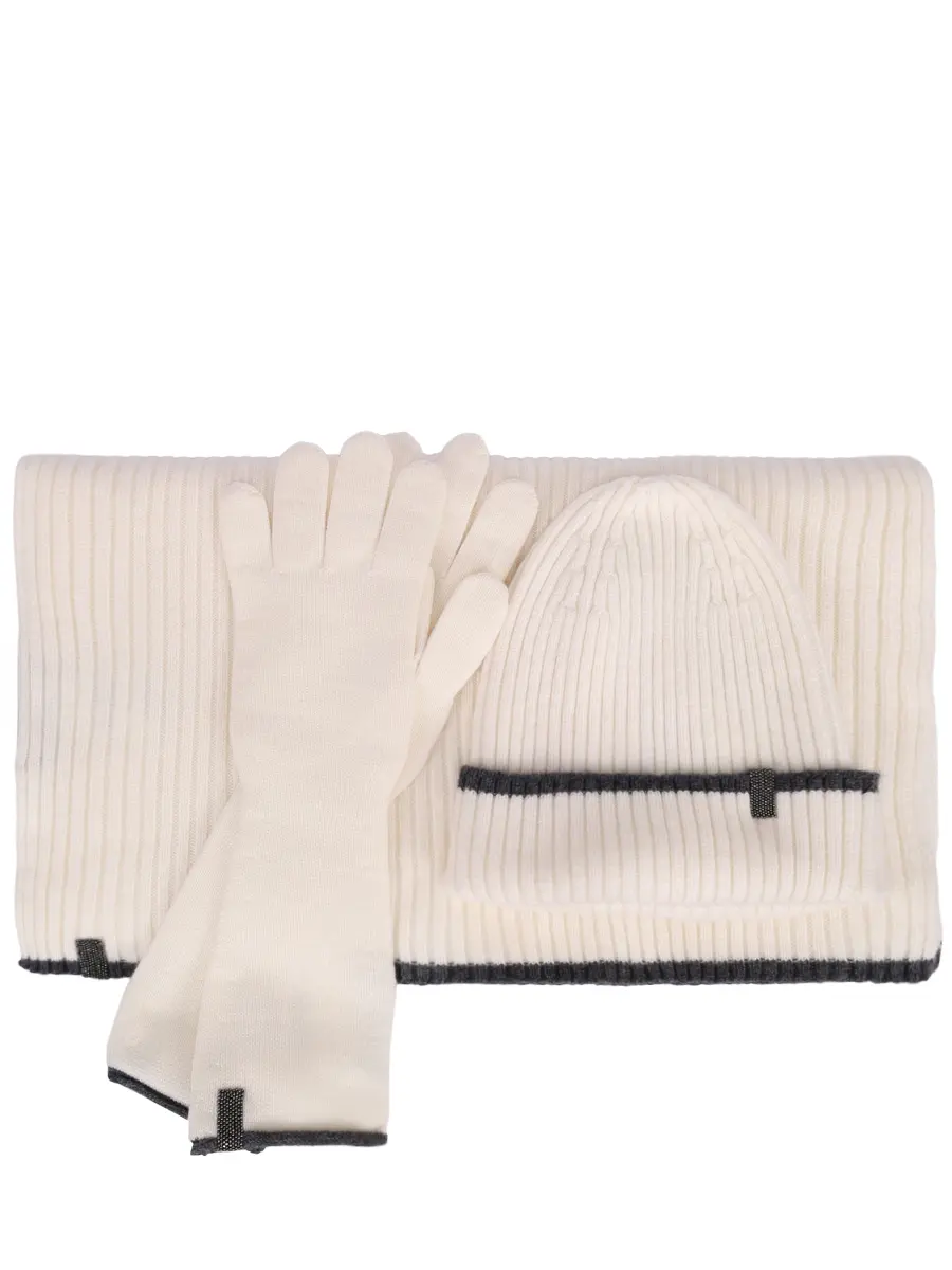 

Комплект из шерсти и кашемира, Белый, W26.CB001.2030.101