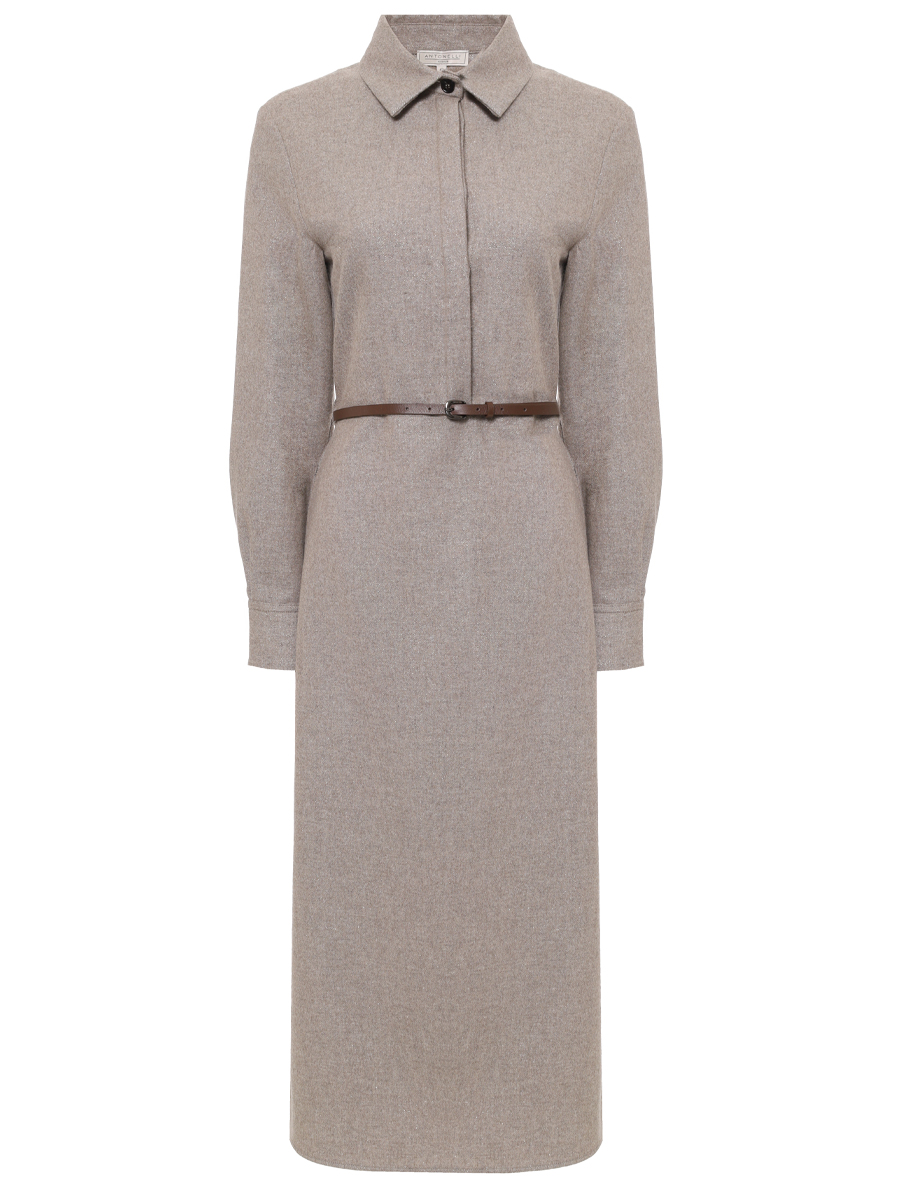 Платье шерстяное ANTONELLI FIRENZE P6484-899C-208 Светло- Коричневый 