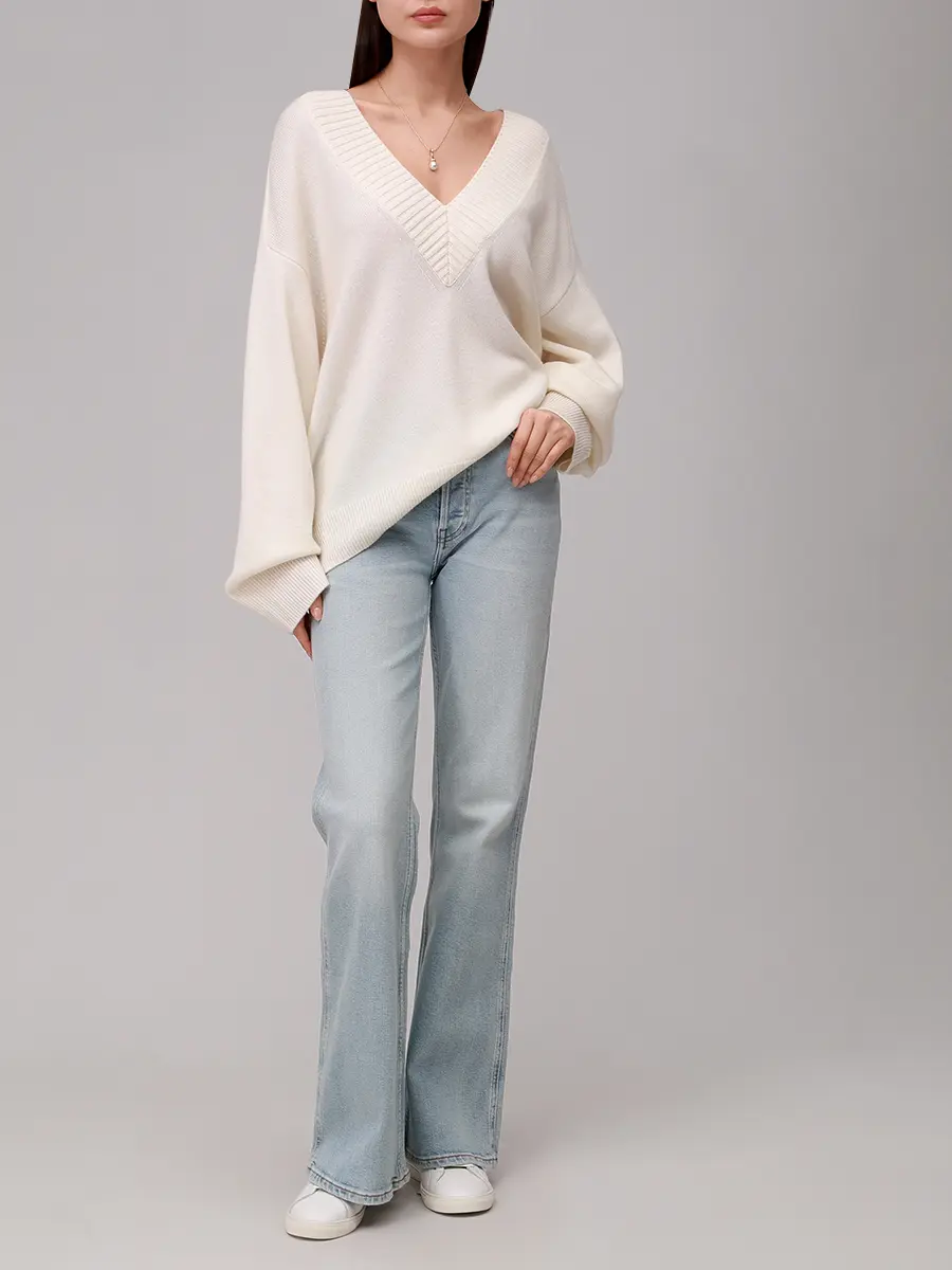 Пуловер кашемировый Sage LOULOU DE SAISON SAGE LDS Белый  Фото 2