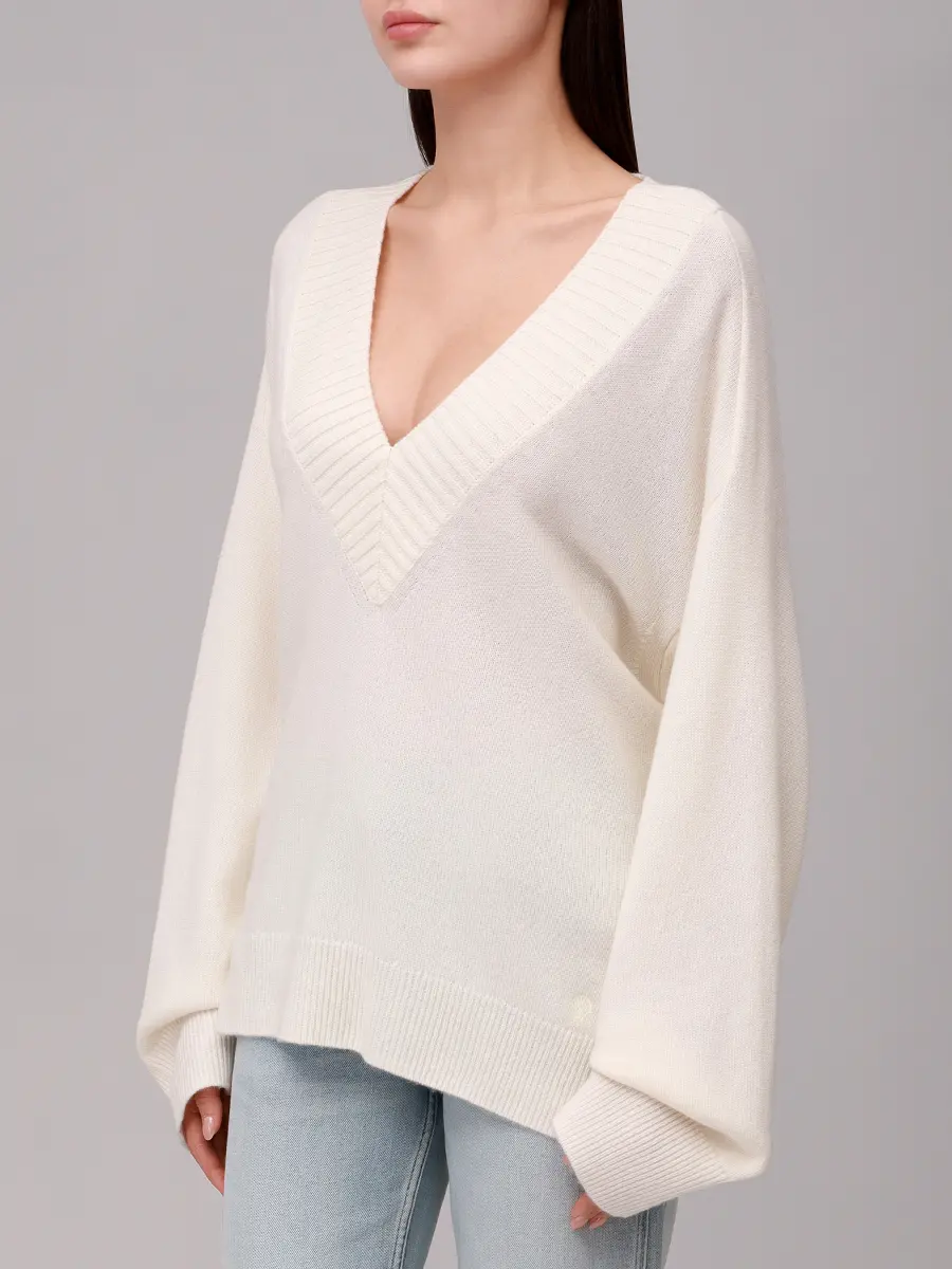 Пуловер кашемировый Sage LOULOU DE SAISON SAGE LDS Белый  Фото 4