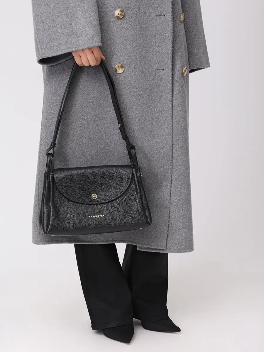 Сумка кожаная LANCASTER 470-89-NOIR_IN_NU Черный  Фото 2