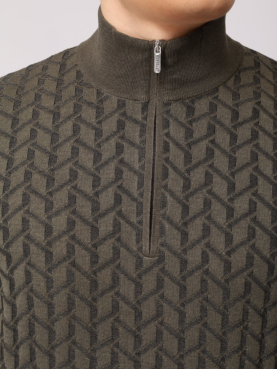 

Джемпер из шерсти и шелка, Зеленый, 902503/002511/0111