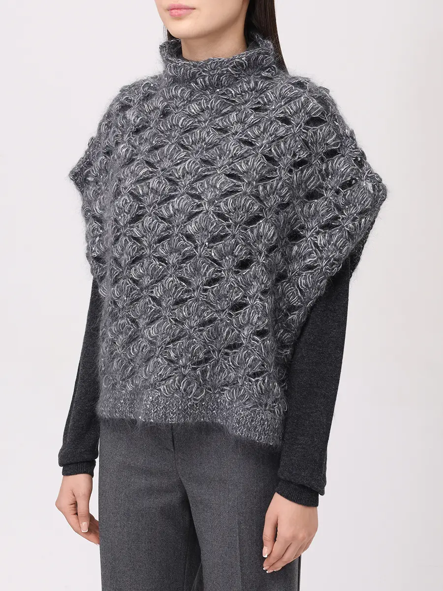 Жилет из мохера ANTONELLI FIRENZE 41692P-40986-B4  Фото 4