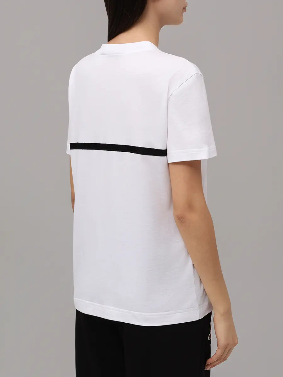 Футболка хлопковая DOLCE & GABBANA F8V42Z GDC6B W0800 Белый  Фото 3