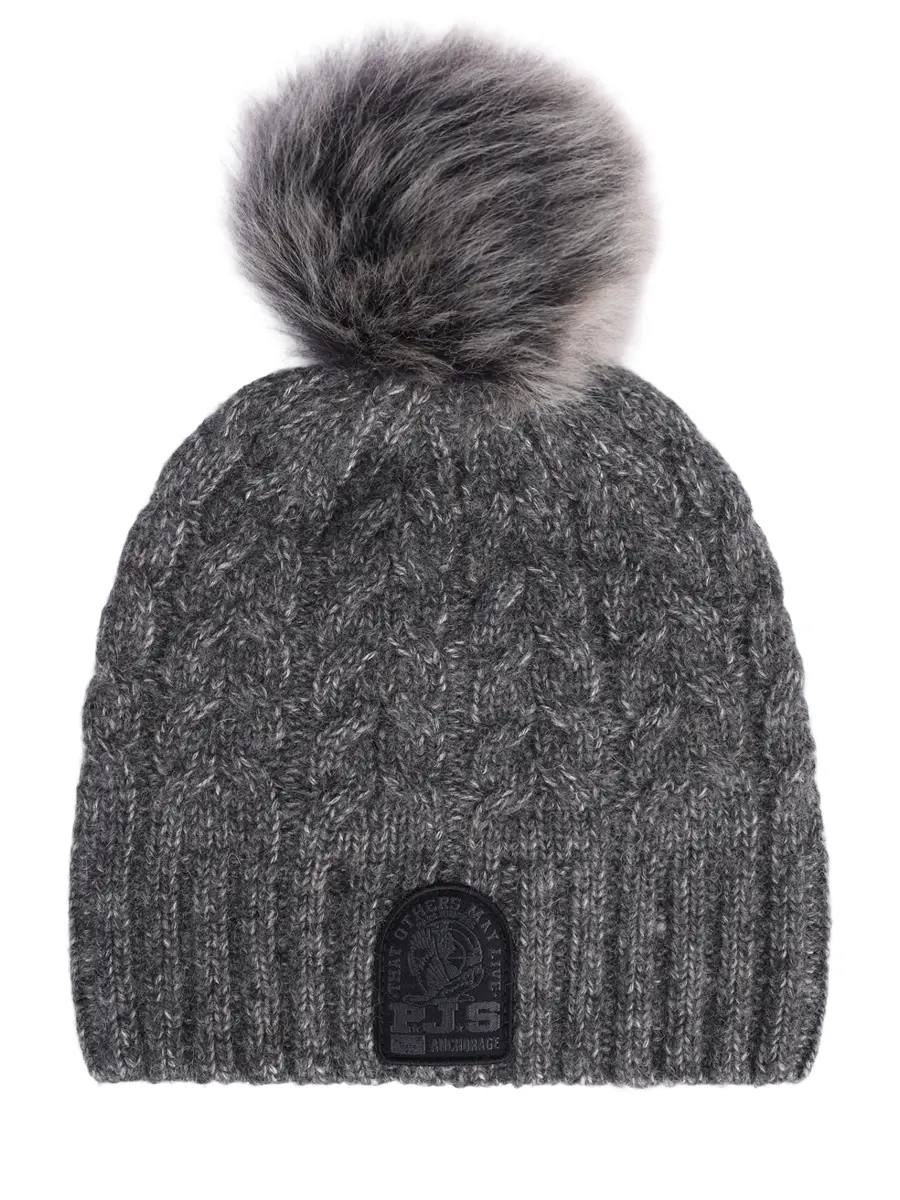 Шапка из шерсти и хлопка PARAJUMPERS 25WMPAHAHA34/0541 Серый 