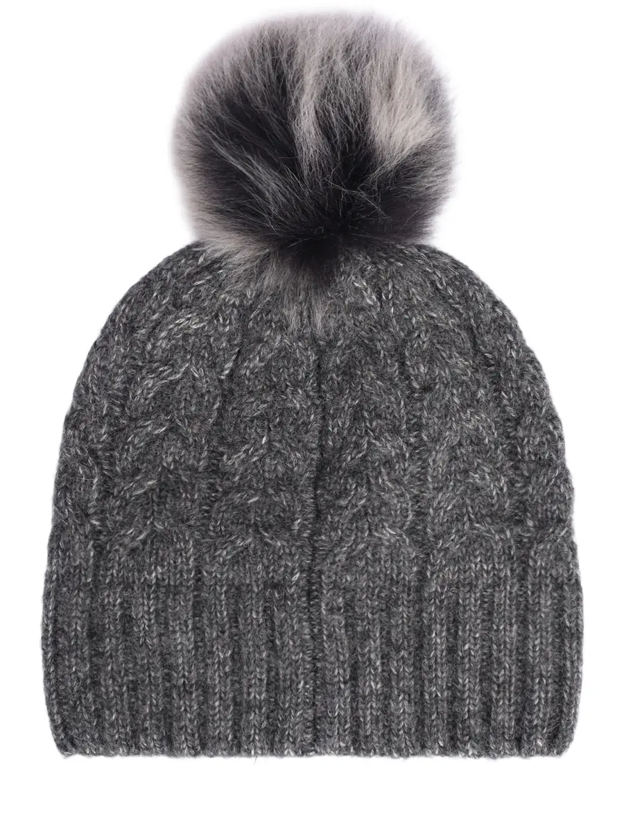 Шапка из шерсти и хлопка PARAJUMPERS 25WMPAHAHA34/0541 Серый  Фото 2
