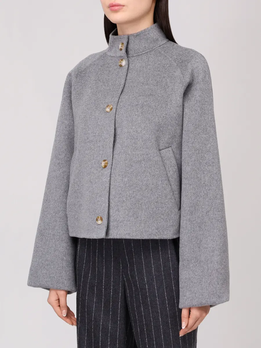 Полупальто шерстяное Nyma LOULOU DE SAISON NYMA Серый  Фото 4