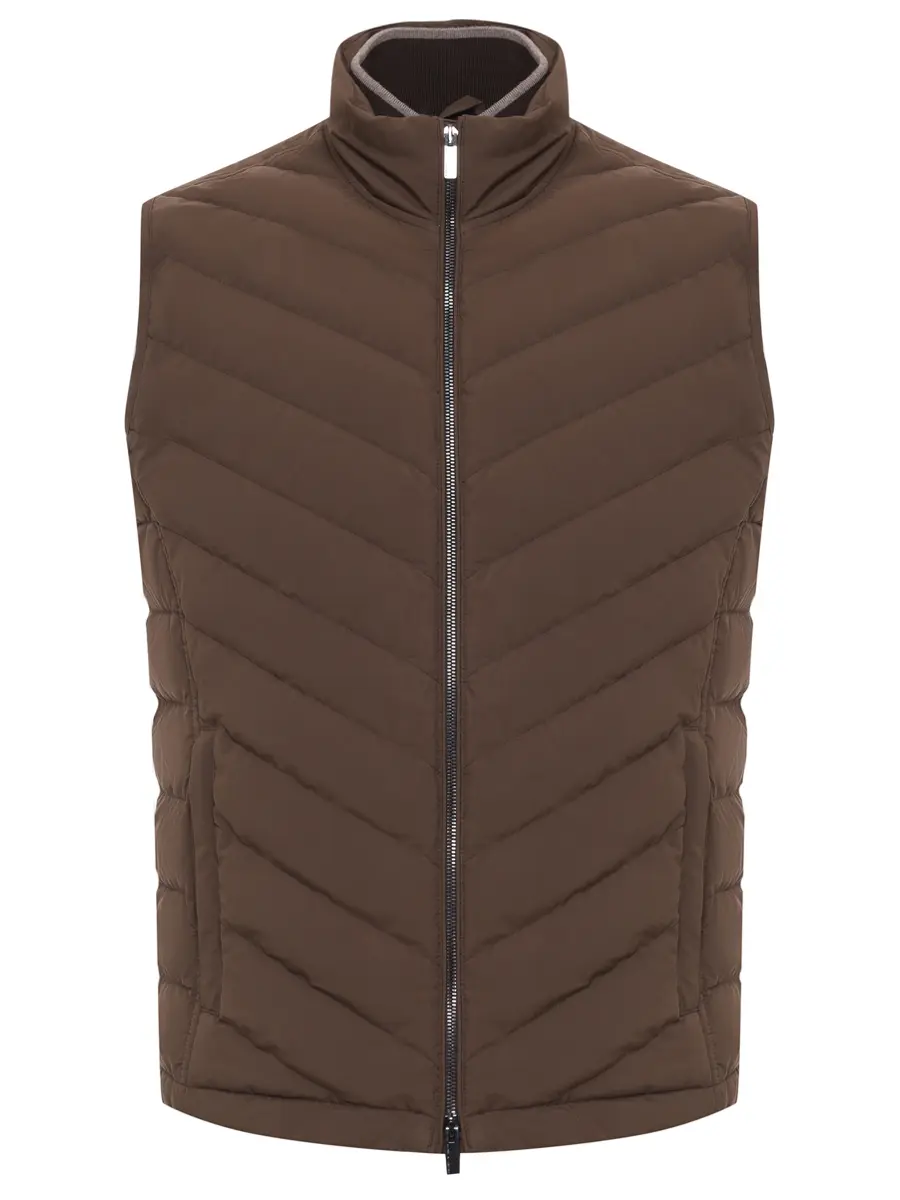 

Жилет стеганый, Коричневый, 15312605/094