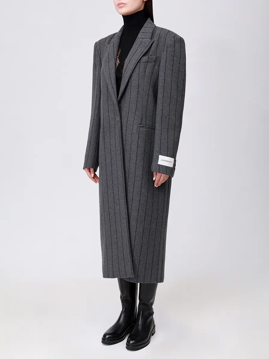 

Пальто в полоску, Серый, HMABW02239