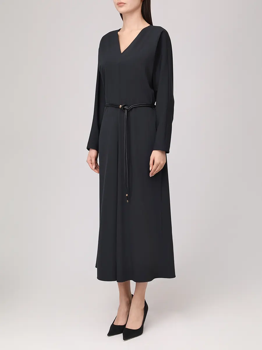 Платье шерстяное AGNONA TR1008U-UW022U-E79 Темно- Зеленый  Фото 4