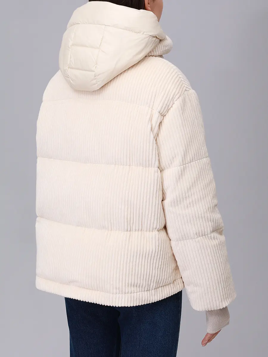 Пуховик стеганый DUNO LORA 019 Кремовый  Фото 3