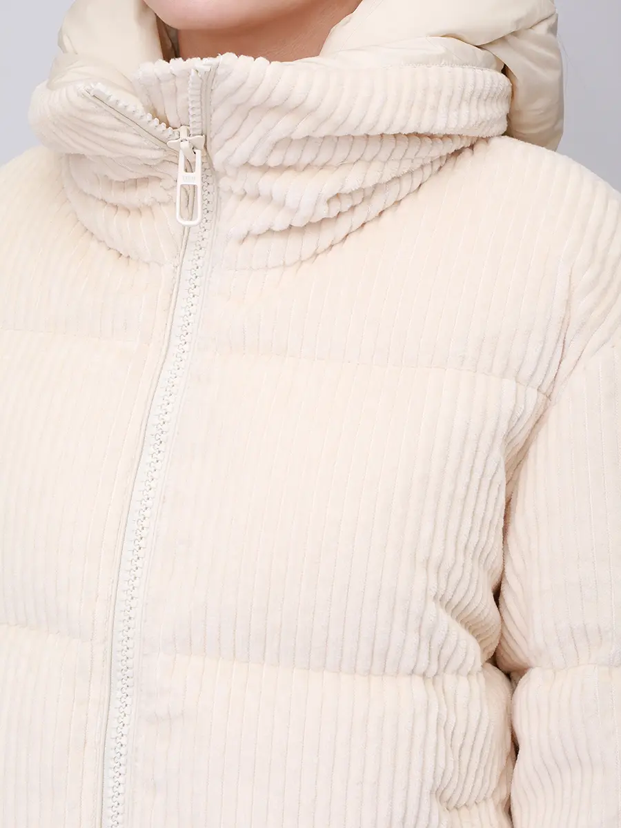 Пуховик стеганый DUNO LORA 019 Кремовый  Фото 5