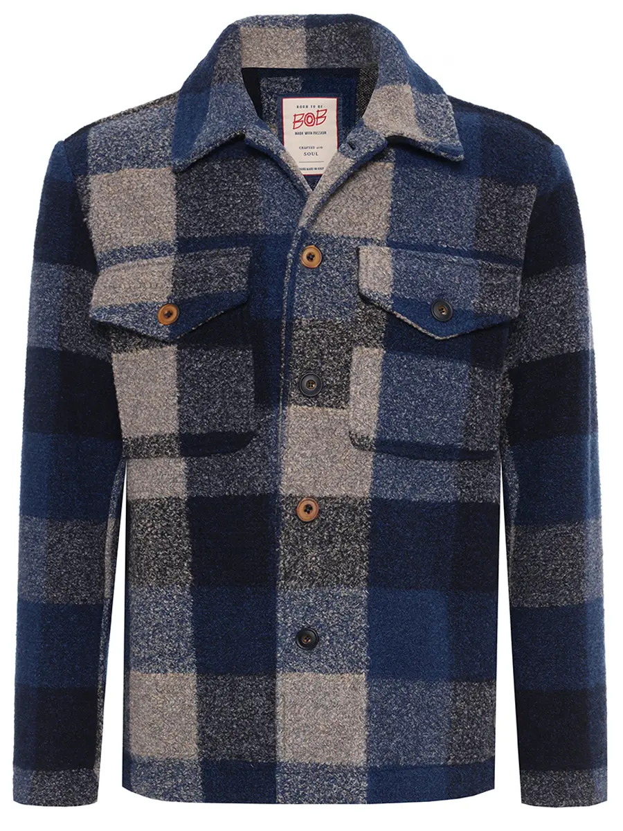 

Рубашка в клетку, Синий, A26MOODY141 T141