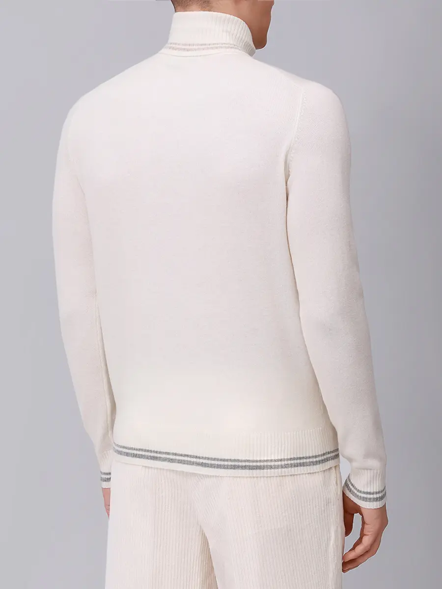 Свитер из шерсти и кашемира L.B.M. 1911 59503/4/6351 Белый  Фото 3
