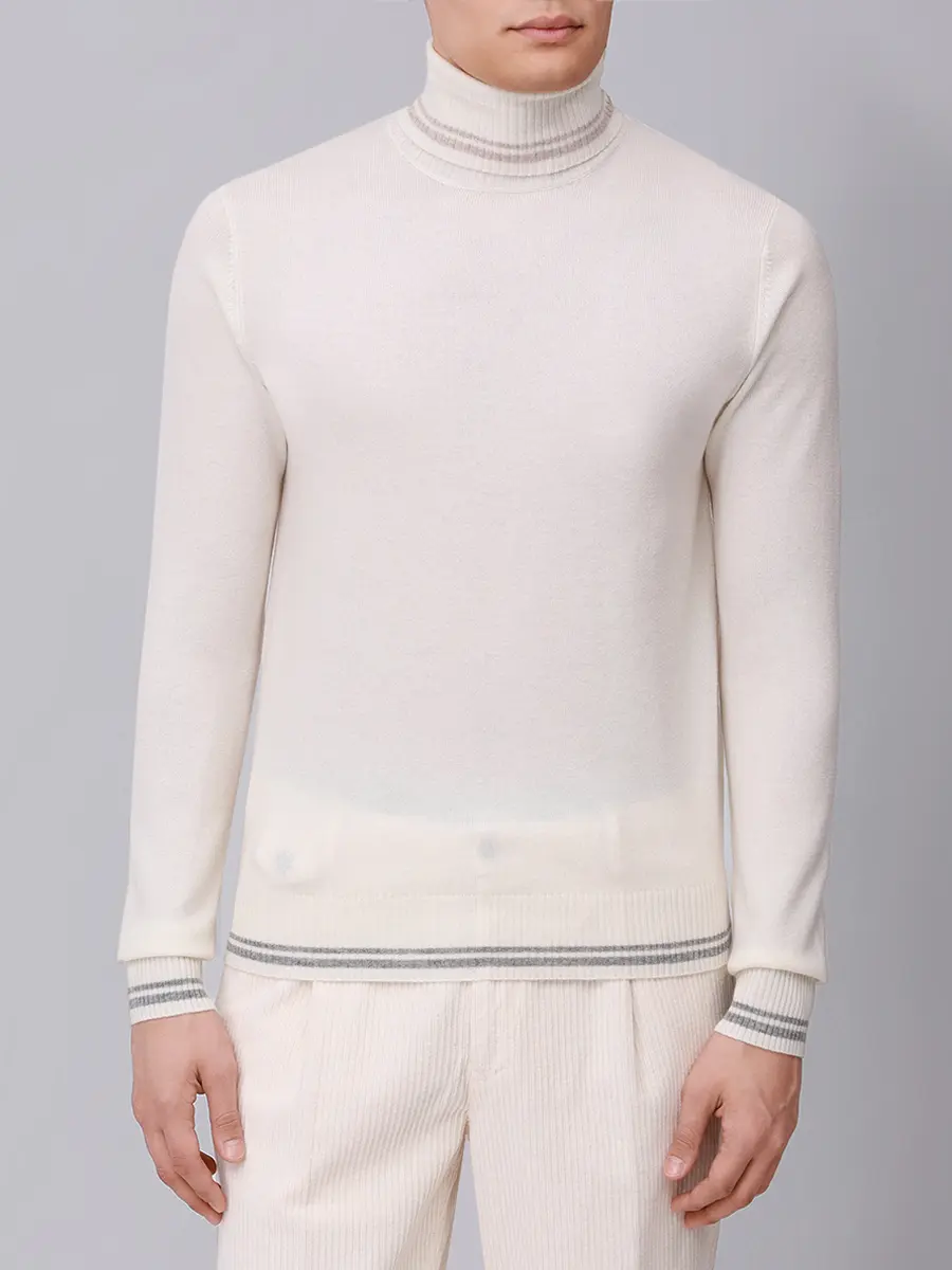 Свитер из шерсти и кашемира L.B.M. 1911 59503/4/6351 Белый  Фото 4