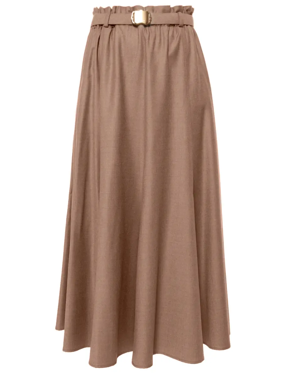 Юбка шерстяная AGNONA TG1008U-U1142U-M23 Бежевый 