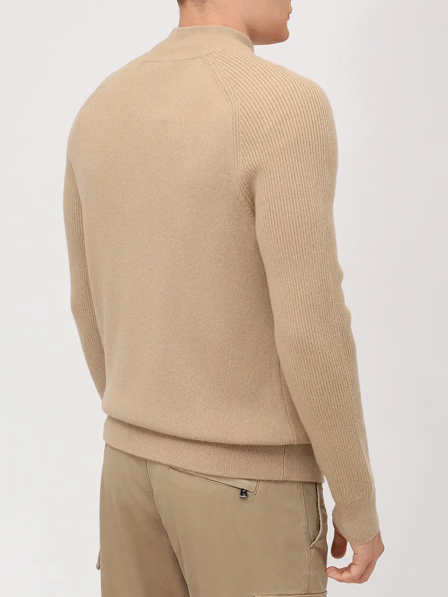 Кардиган из шерсти и кашемира BOGNER DEXTER-1 88822761/805 Бежевый  Фото 3